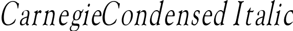 CarnegieCondensed Italic font - CarnegieCondensed Italic.ttf