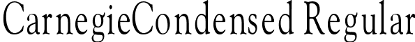 CarnegieCondensed Regular font - CarnegieCondensed Regular.ttf