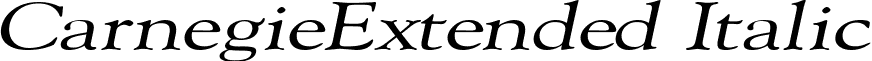 CarnegieExtended Italic font - CarnegieExtended Italic.ttf