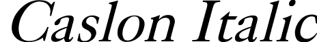 Caslon Italic font - Caslon Italic.ttf