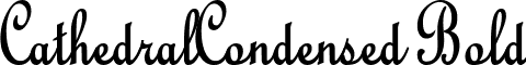 CathedralCondensed Bold font - CathedralCondensed Bold.ttf