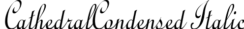 CathedralCondensed Italic font - CathedralCondensed Italic.ttf