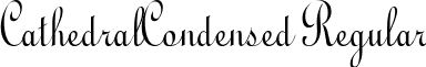 CathedralCondensed Regular font - CathedralCondensed Regular.ttf