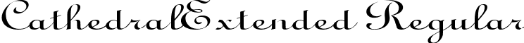 CathedralExtended Regular font - CathedralExtended Regular.ttf