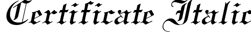 Certificate Italic font - Certificate Italic.ttf