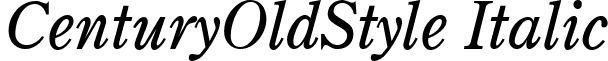 CenturyOldStyle Italic font - CenturyOldStyle Italic.ttf