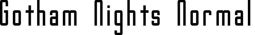 Gotham Nights Normal font - Gotham Nights.ttf