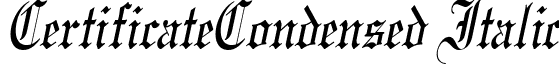 CertificateCondensed Italic font - CertificateCondensed Italic.ttf