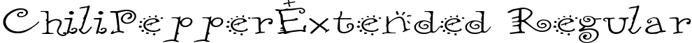 ChiliPepperExtended Regular font - ChiliPepperExtended Regular.ttf