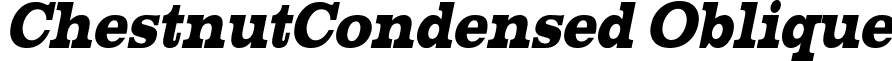 ChestnutCondensed Oblique font - ChestnutCondensed Oblique.ttf