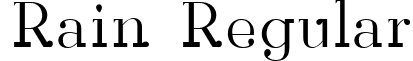 Rain Regular font - Rain.ttf