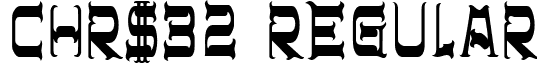 CHR$32 Regular font - CHR$(32) Regular.ttf