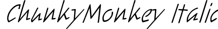 ChunkyMonkey Italic font - ChunkyMonkey Italic.ttf