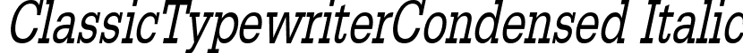 ClassicTypewriterCondensed Italic font - ClassicTypewriterCondensed Italic.ttf