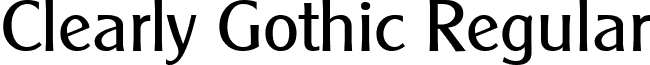 Clearly Gothic Regular font - Clearly Gothic Regular.ttf