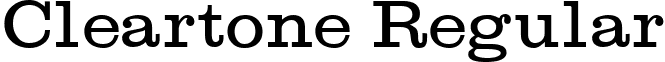 Cleartone Regular font - Cleartone Regular.ttf