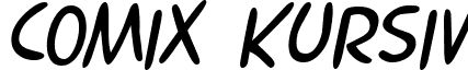 Comix kursiv font - comixitalic.ttf