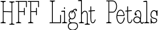 HFF Light Petals font - HFF Light Petals.otf