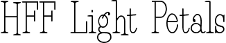 HFF Light Petals font - HFF Light Petals.ttf