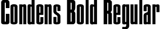 Condens Bold Regular font - Condens Bold Regular.ttf