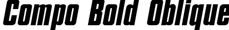 Compo Bold Oblique font - Compo Bold Oblique.ttf