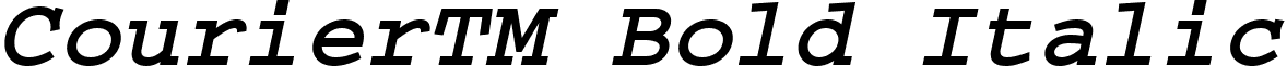CourierTM Bold Italic font - CourierTM Bold Italic.ttf