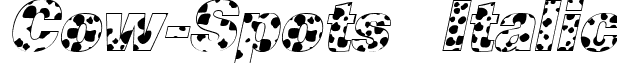 Cow-Spots Italic font - Cow-Spots Italic.ttf