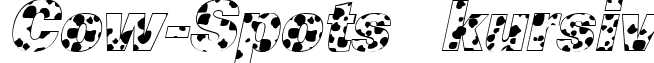 Cow-Spots kursiv font - cow-spotsitalic.ttf