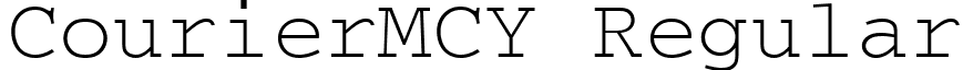 CourierMCY Regular font - CourierMCY Regular.ttf