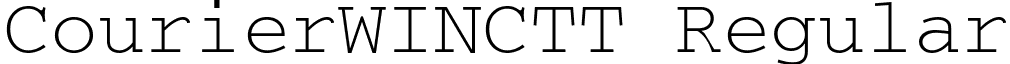 CourierWINCTT Regular font - CourierWINCTT Regular.ttf