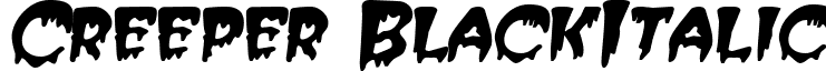 Creeper BlackItalic font - Creeper BlackItalic.ttf