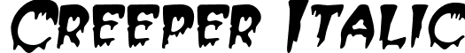 Creeper Italic font - Creeper Italic.ttf