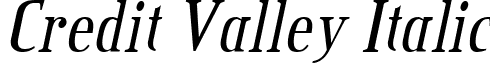 Credit Valley Italic font - credit valley it.ttf