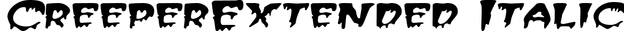 CreeperExtended Italic font - CreeperExtended Italic.ttf