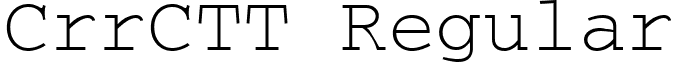 CrrCTT Regular font - CrrCTT Regular.ttf