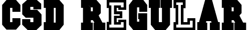 CSD Regular font - CSD Regular.ttf