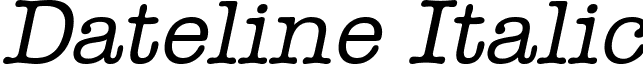 Dateline Italic font - Dateline Italic.ttf