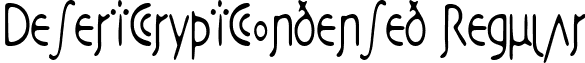 DesertCryptCondensed Regular font - DesertCryptCondensed Regular.ttf