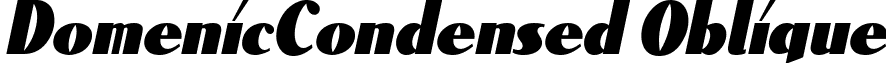 DomenicCondensed Oblique font - DomenicCondensed Oblique.ttf