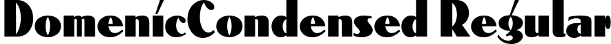 DomenicCondensed Regular font - DomenicCondensed Regular.ttf