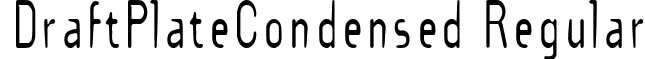 DraftPlateCondensed Regular font - DraftPlateCondensed Regular.ttf