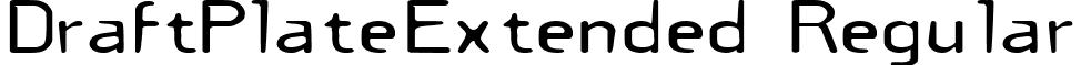 DraftPlateExtended Regular font - DraftPlateExtended Regular.ttf