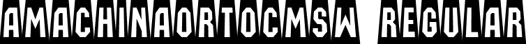 aMachinaOrtoCmSw Regular font - a_MachinaOrtoCmSw Regular.ttf