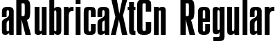 aRubricaXtCn Regular font - a_RubricaXtCn Regular.ttf