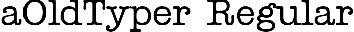 aOldTyper Regular font - a_OldTyper Regular.ttf