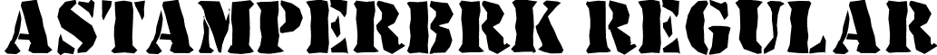 aStamperBrk Regular font - a_StamperBrk Regular.ttf