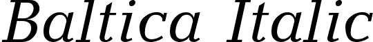 Baltica Italic font - Baltica Italic.ttf