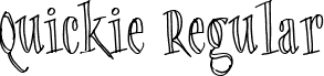 Quickie Regular font - Quickie.ttf
