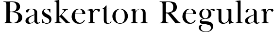 Baskerton Regular font - baskerton.ttf