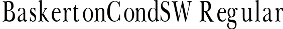 BaskertonCondSW Regular font - BaskertonCondSW Regular.ttf